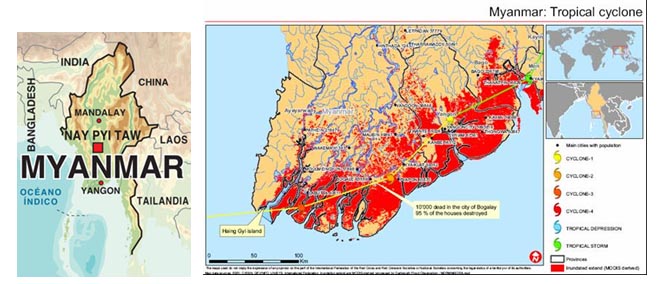 Mapa Myanmar